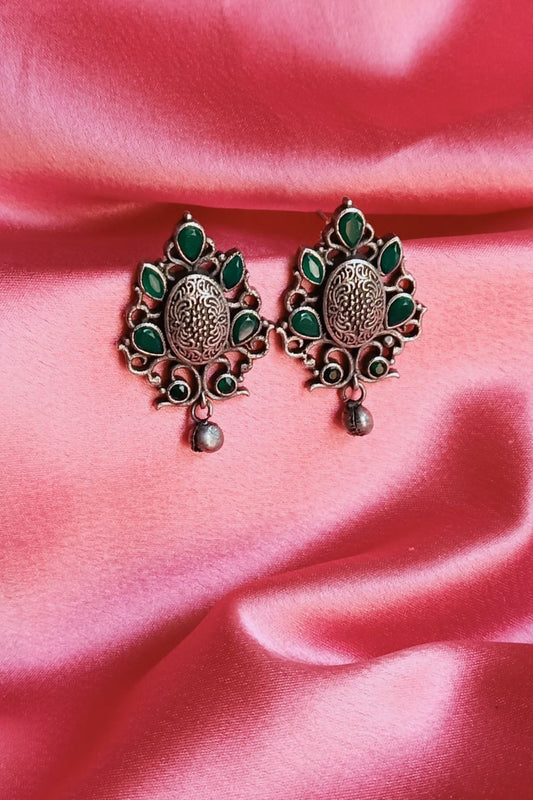 Suma (Green) - Premium Quality Oxidised Stud