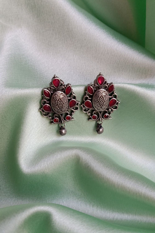 Suma (Red) - Premium Quality Oxidised Stud