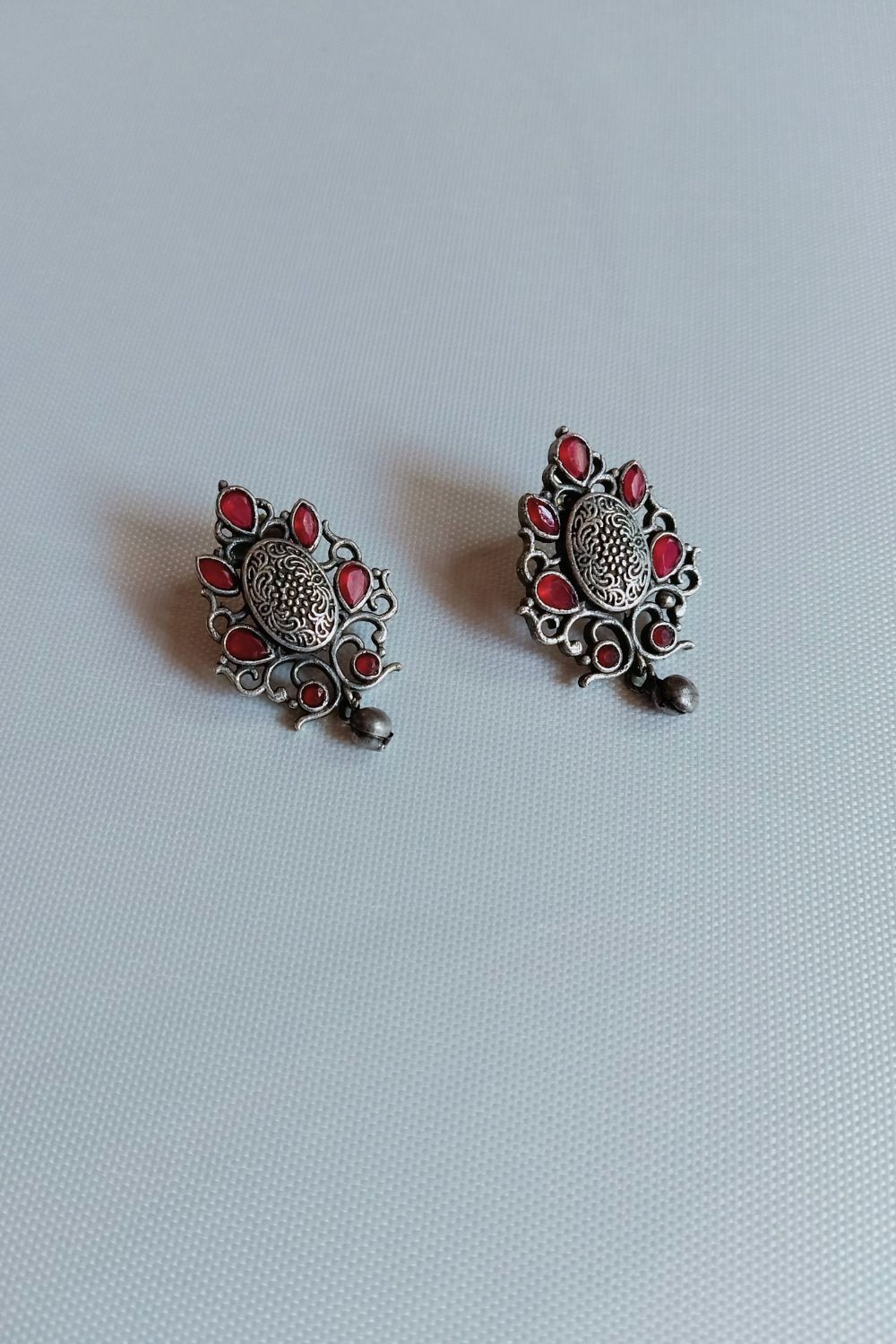 Suma (Red) - Premium Quality Oxidised Stud