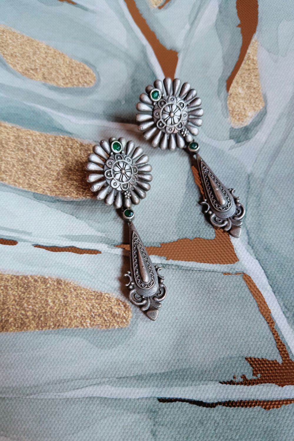 Surya (Green) - Premium Quality Oxidised Dangler