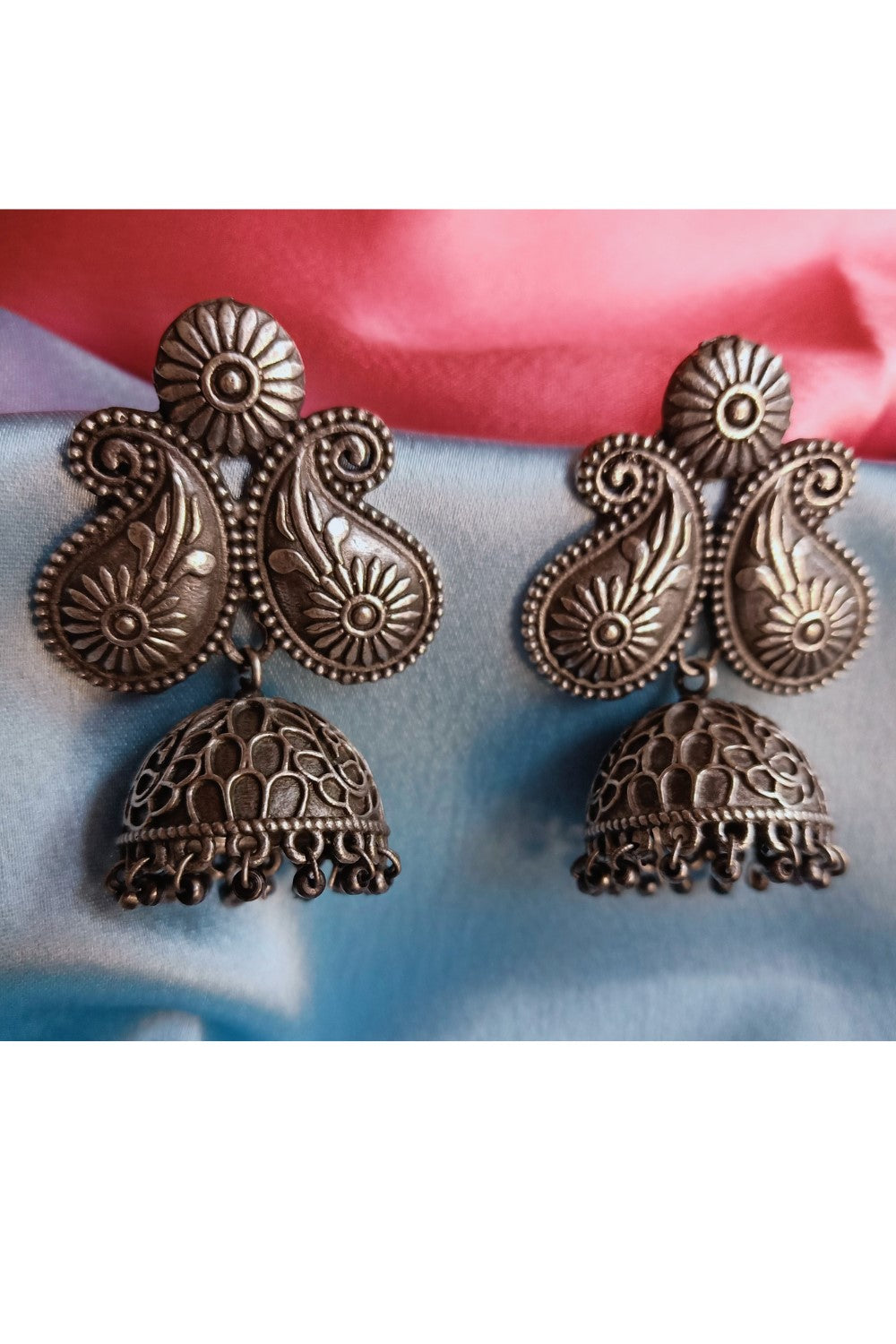 Tashi - Premium Quality Oxidised Jhumki