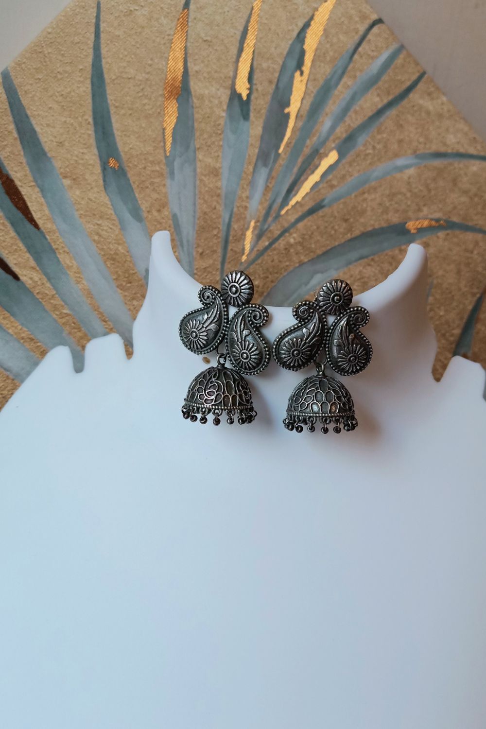 Tashi - Premium Quality Oxidised Jhumki