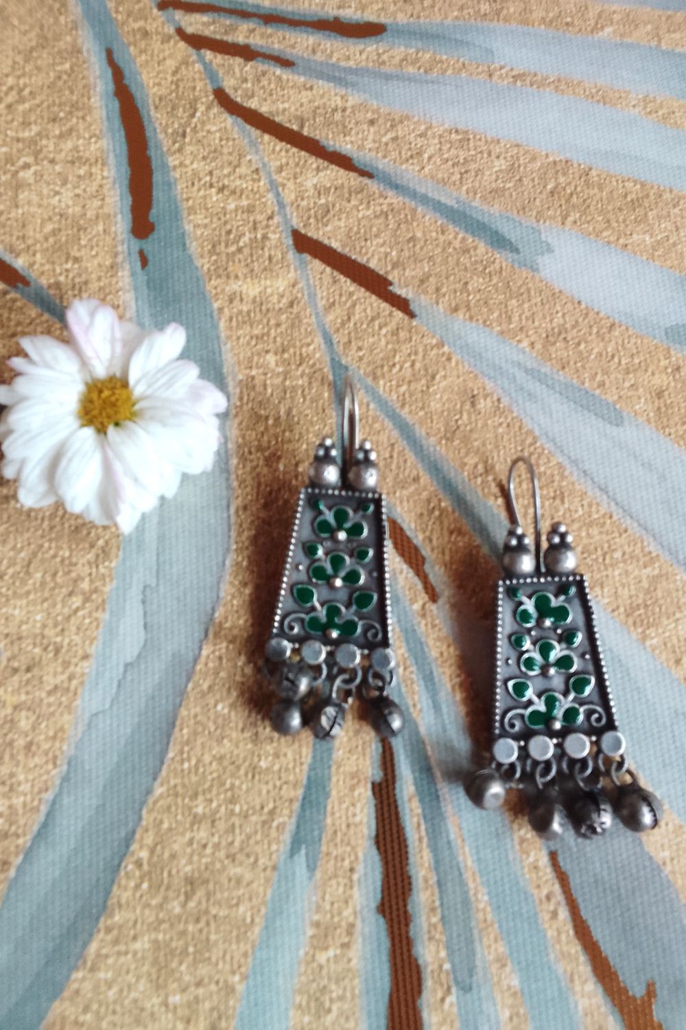 Urshilaa (Green) - Premium Quality Oxidised Danglers