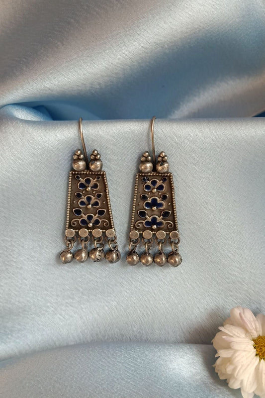 Urshilaa (Navy Blue) - Premium Quality Oxidised Danglers